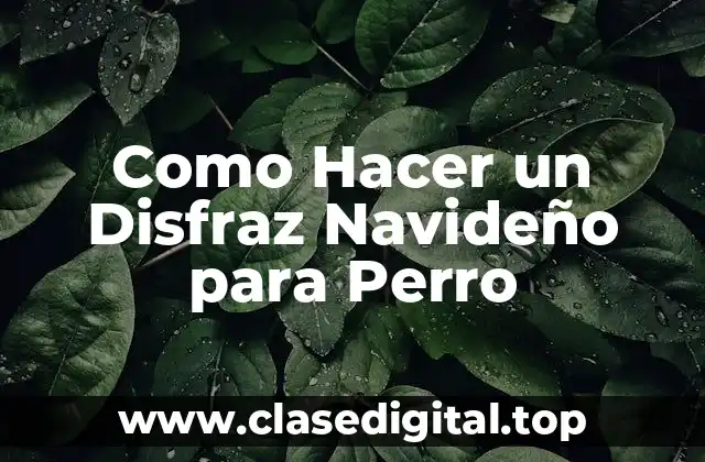 Como Hacer un Disfraz Navideño para Perro