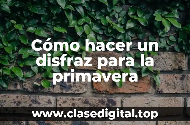 Cómo hacer un disfraz para la primavera