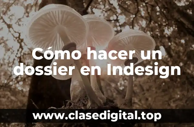 Cómo hacer un dossier en Indesign
