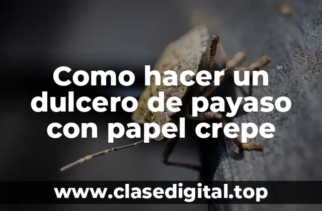 ¿Qué es un dulcero de payaso con papel crepe y cómo se utiliza?