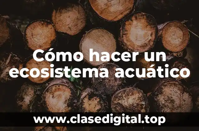 Cómo hacer un ecosistema acuático