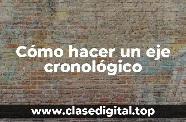 ¿Qué es un eje cronológico y para qué sirve?