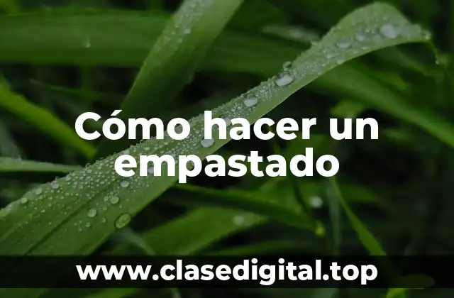 Cómo hacer un empastado