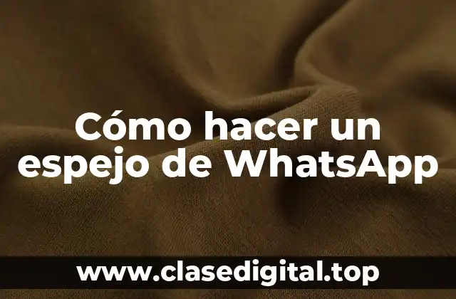 ¿Qué es un espejo de WhatsApp?