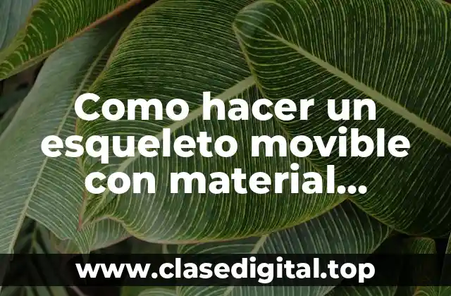 Como hacer un esqueleto movible con material reciclable
