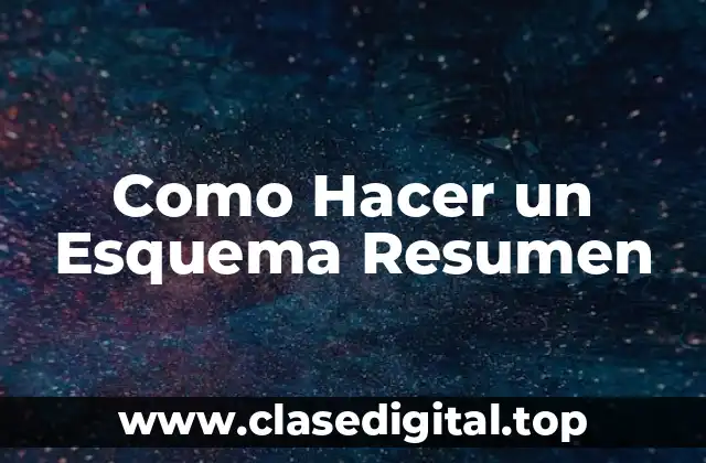 Como Hacer un Esquema Resumen