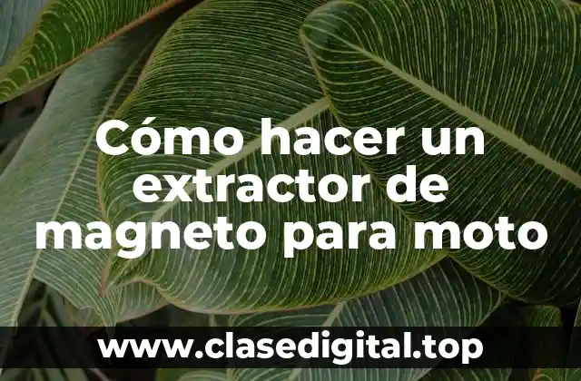 Cómo hacer un extractor de magneto para moto