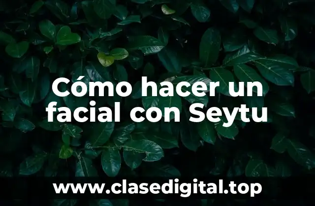 Cómo hacer un facial con Seytu