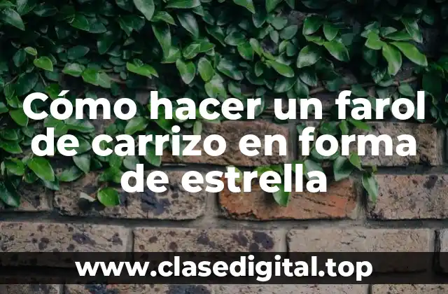 Cómo hacer un farol de carrizo en forma de estrella