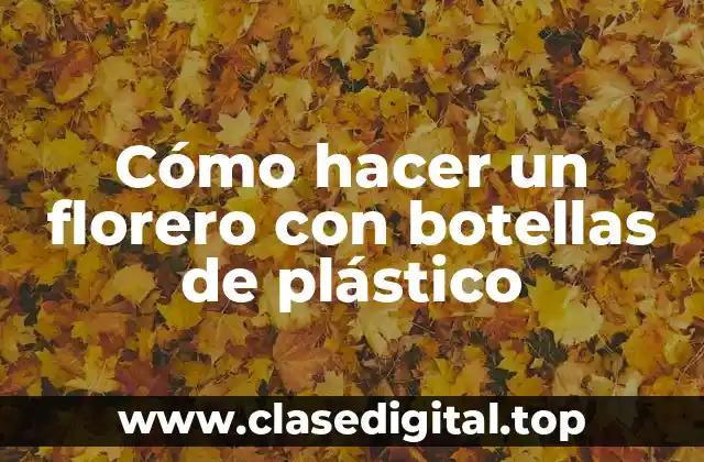 Cómo hacer un florero con botellas de plástico