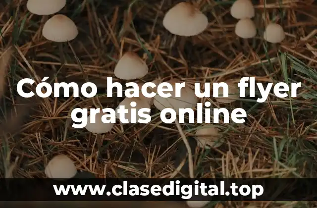 Cómo hacer un flyer gratis online