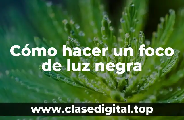 Qué es un foco de luz negra y cómo funciona
