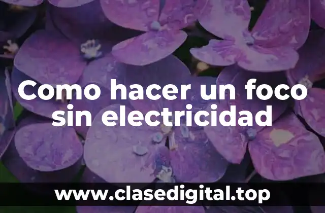 ¿Qué es un foco sin electricidad y para qué sirve?