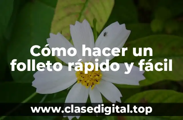 Cómo hacer un folleto rápido y fácil