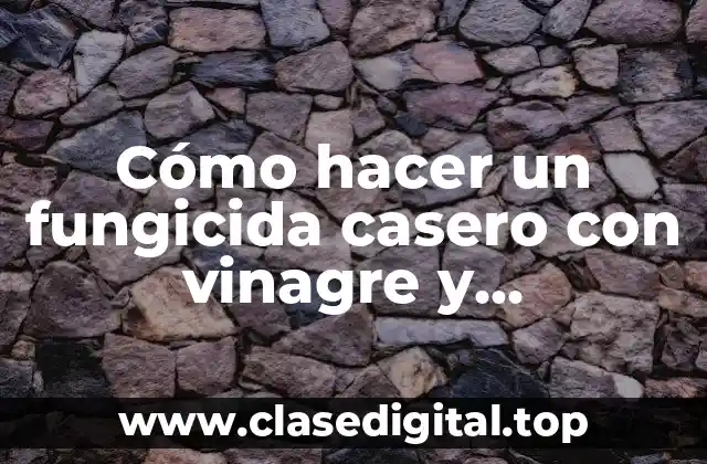Cómo hacer un fungicida casero con vinagre y bicarbonato