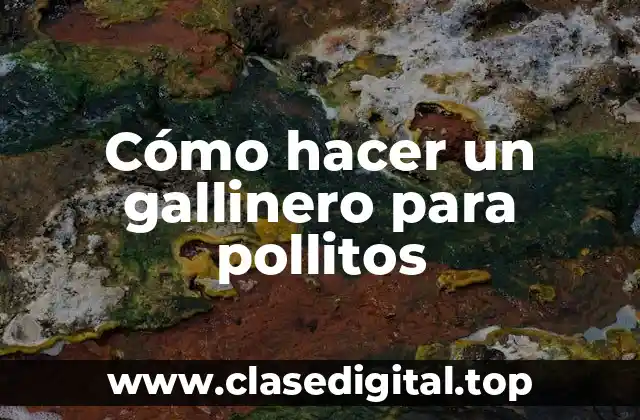 Cómo hacer un gallinero para pollitos