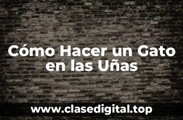 Cómo Hacer un Gato en las Uñas