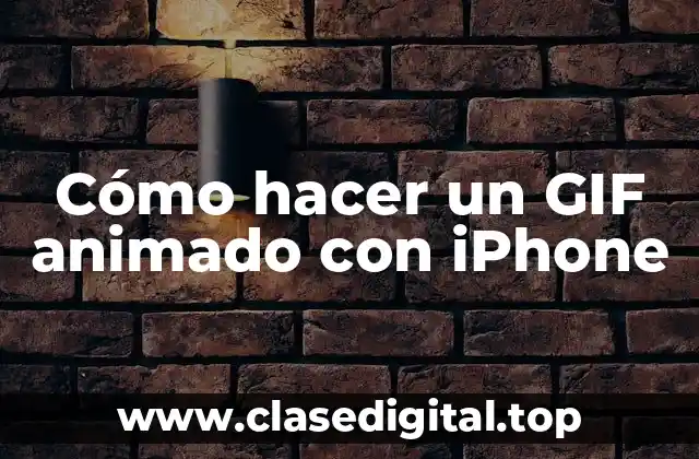 Cómo hacer un GIF animado con iPhone