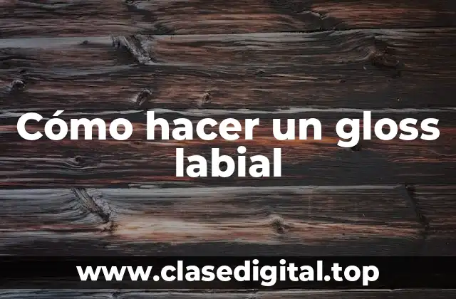 ¿Qué es un gloss labial?