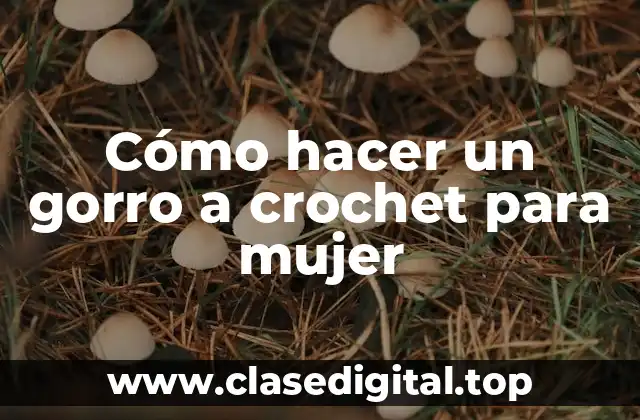 Cómo hacer un gorro a crochet para mujer