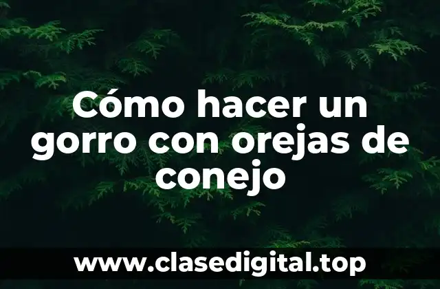 Cómo hacer un gorro con orejas de conejo