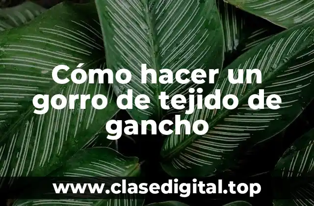 Cómo hacer un gorro de tejido de gancho