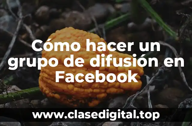 Cómo hacer un grupo de difusión en Facebook