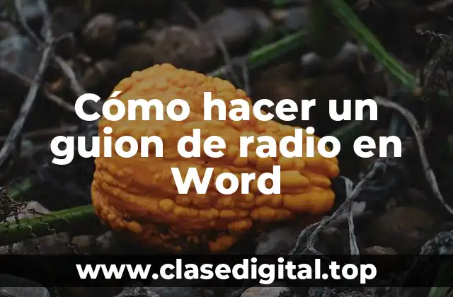 Cómo hacer un guion de radio en Word