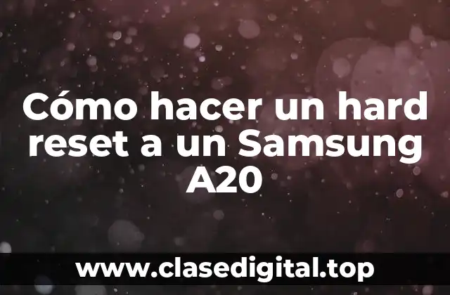 ¿Qué es un hard reset y para qué sirve?