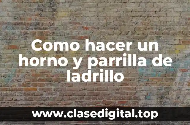 Como hacer un horno y parrilla de ladrillo