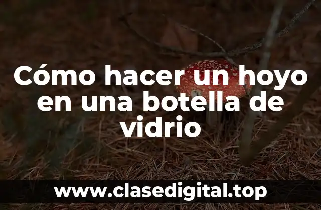 Cómo hacer un hoyo en una botella de vidrio