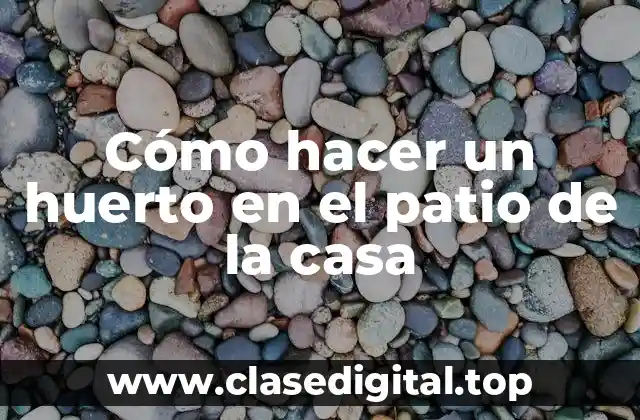 Cómo hacer un huerto en el patio de la casa