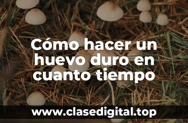 Cómo hacer un huevo duro en cuanto tiempo