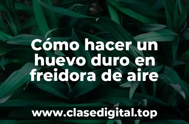 Cómo hacer un huevo duro en freidora de aire