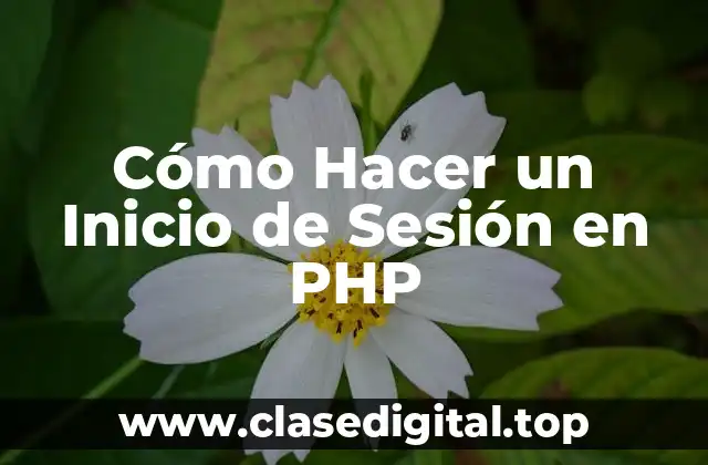Cómo Hacer un Inicio de Sesión en PHP