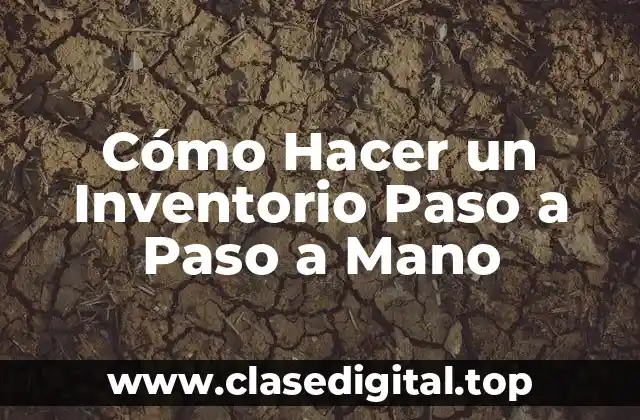 Cómo Hacer un Inventorio Paso a Paso a Mano