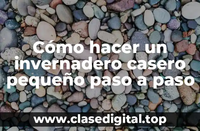 Cómo hacer un invernadero casero pequeño paso a paso