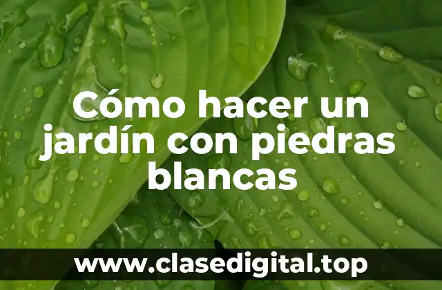 Cómo hacer un jardín con piedras blancas