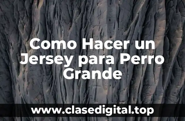 Como Hacer un Jersey para Perro Grande