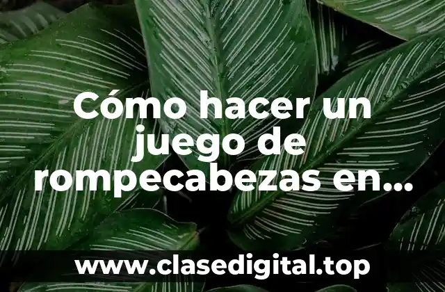 Cómo hacer un juego de rompecabezas en PowerPoint