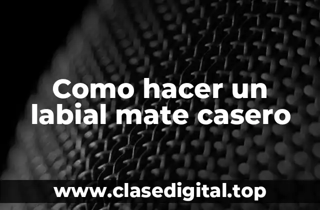 Como hacer un labial mate casero