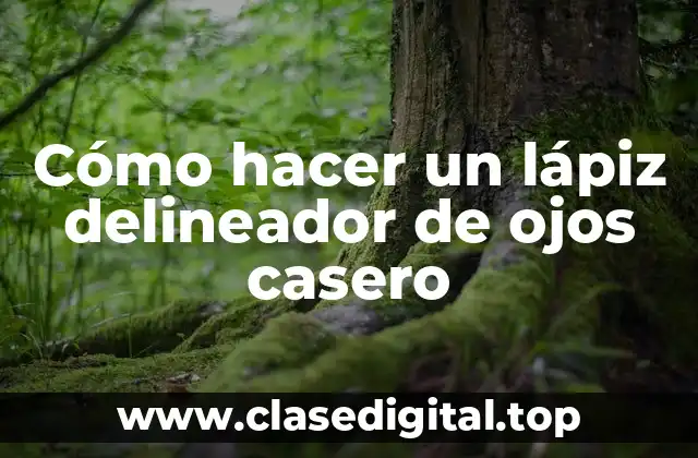 Cómo hacer un lápiz delineador de ojos casero