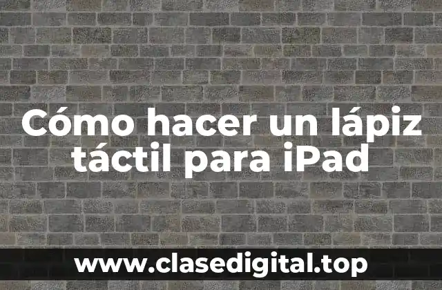 ¿Qué es un lápiz táctil para iPad?