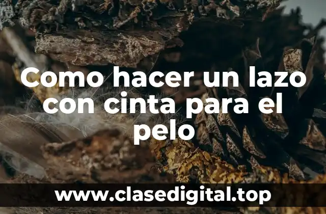 Como hacer un lazo con cinta para el pelo