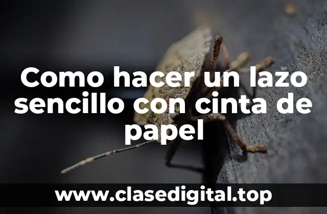 Como hacer un lazo sencillo con cinta de papel