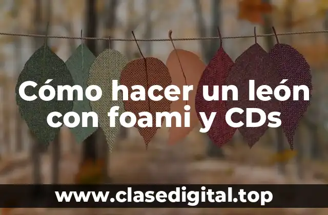 Cómo hacer un león con foami y CDs