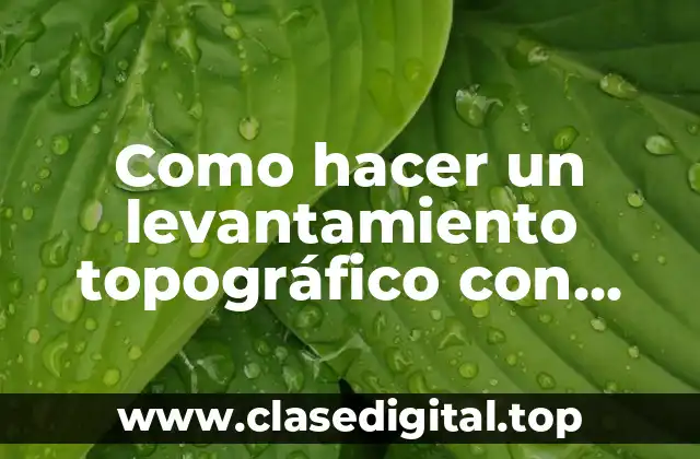 Como hacer un levantamiento topográfico con cinta