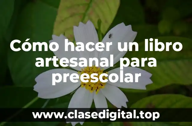 Cómo hacer un libro artesanal para preescolar