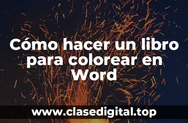 Cómo hacer un libro para colorear en Word
