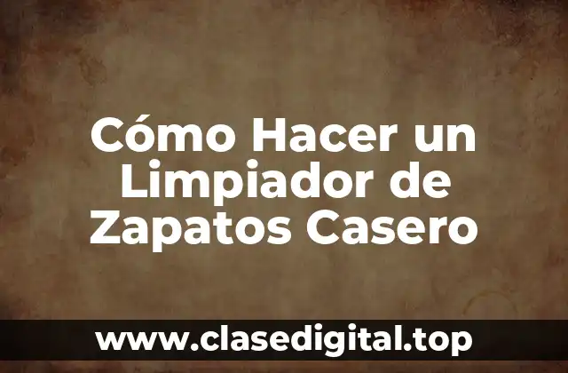 Cómo Hacer un Limpiador de Zapatos Casero